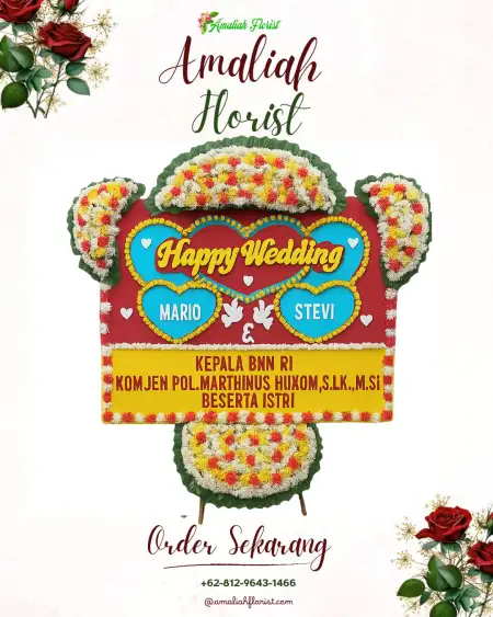 Papan Bunga Pernikahan Pondok Kubang